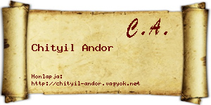 Chityil Andor névjegykártya